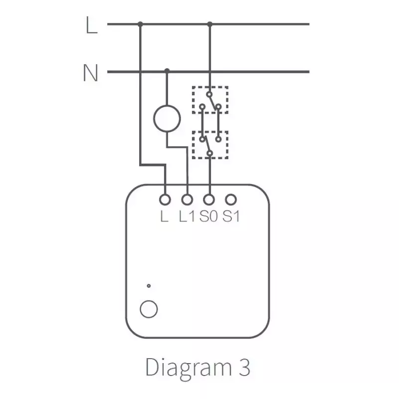 Aqara Smart Home vieno jungiklio modulis T1, be nulinio laido (SSM-U02)