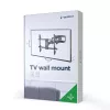 Sieninis TV laikiklis Gembird WM-80ST-02 – fiksuotas/pakreipiamas, 37–80 colių, VESA iki 600x400, 60 kg, juodas