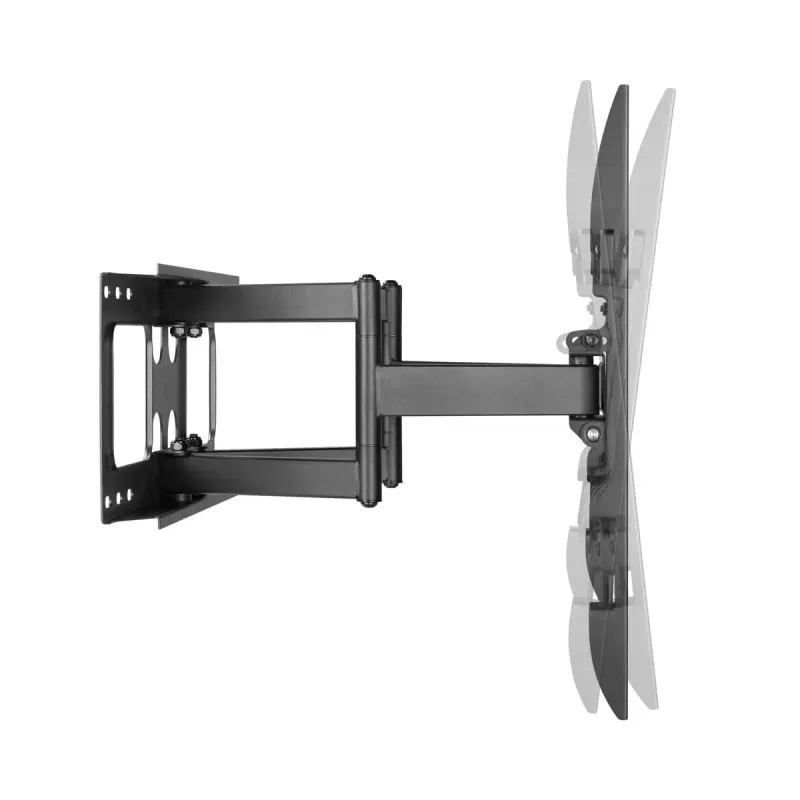 Sieninis TV laikiklis Gembird WM-80ST-02 – fiksuotas/pakreipiamas, 37–80 colių, VESA iki 600x400, 60 kg, juodas