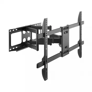 Sieninis TV laikiklis Gembird WM-80ST-02 – fiksuotas/pakreipiamas, 37–80 colių, VESA iki 600x400, 60 kg, juodas