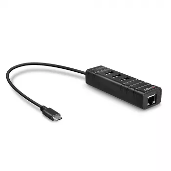USB 3.2 HUB su Gigabit Ethernet adapteriu Lindy