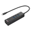 USB 3.2 HUB su Gigabit Ethernet adapteriu Lindy
