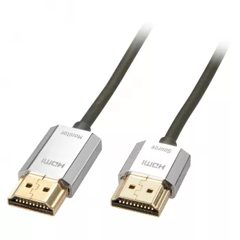 Lindy 3 m CROMO Slim greitasis HDMI laidas su Ethernet