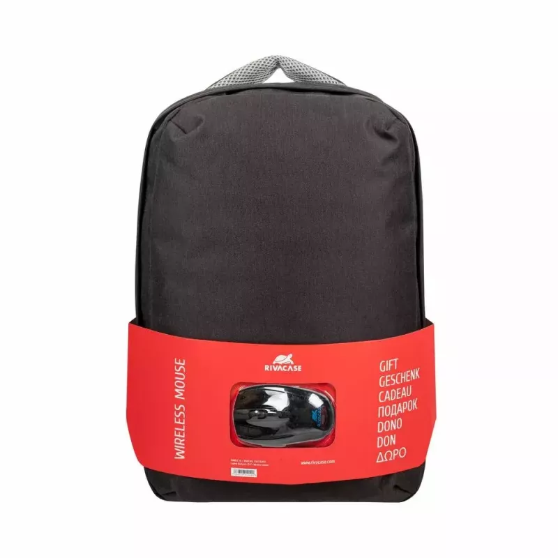 Rivacase 7563 kuprinė nešiojamam kompiuteriui 15,6 colio (39,6 cm) su pele, juoda
