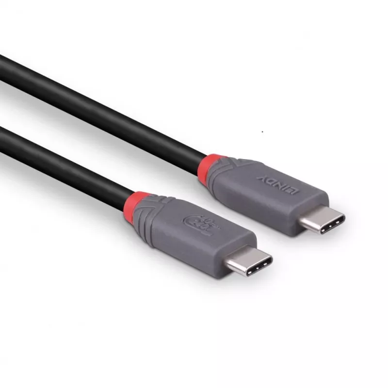 Lindy 0,8 m USB 4 240 W Type C laidas, Anthra Line