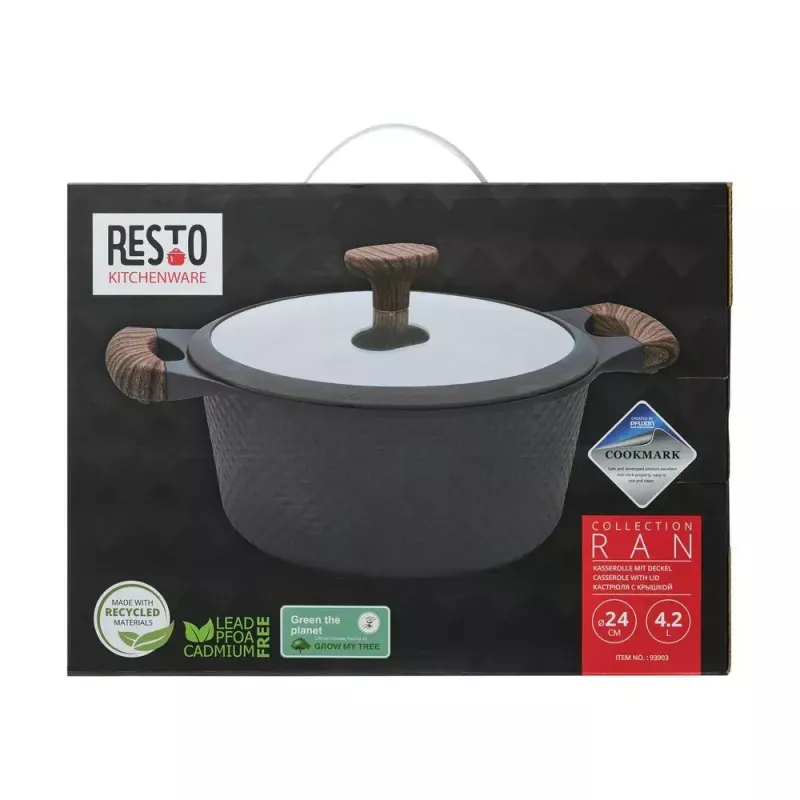 Resto Kitchenware Ran 4,2 l apvali kaštrolė, smėlio spalvos, mediena