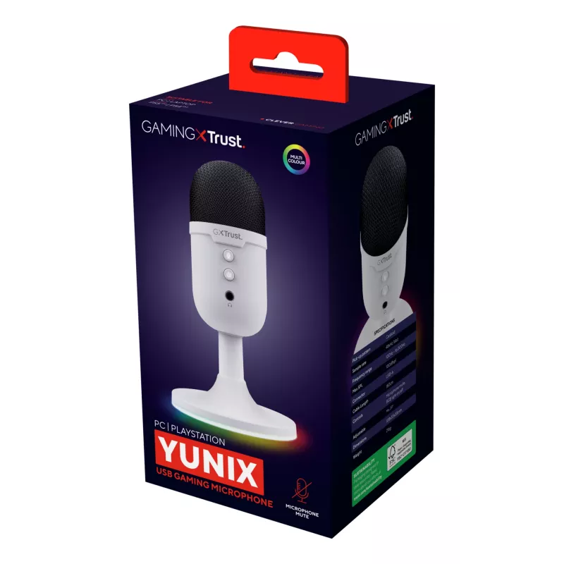 Trust GXT 234P Yunix Baltas stalinis mikrofonas