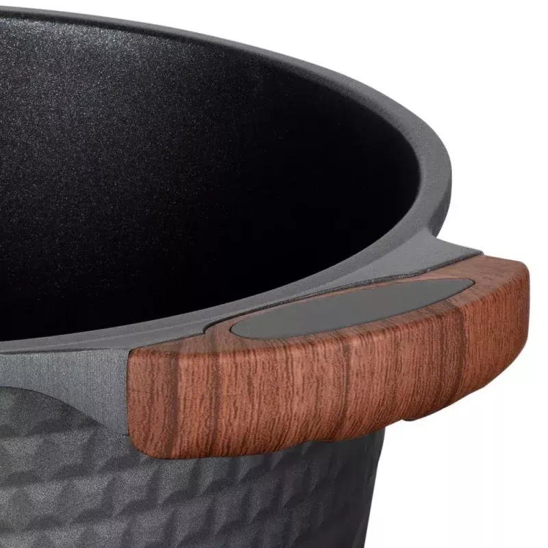 Resto Kitchenware Capella 4,6 L apvalus juodas medinis puodas