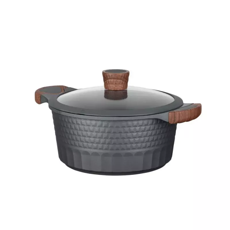 Resto Kitchenware Capella 4,6 L apvalus juodas medinis puodas