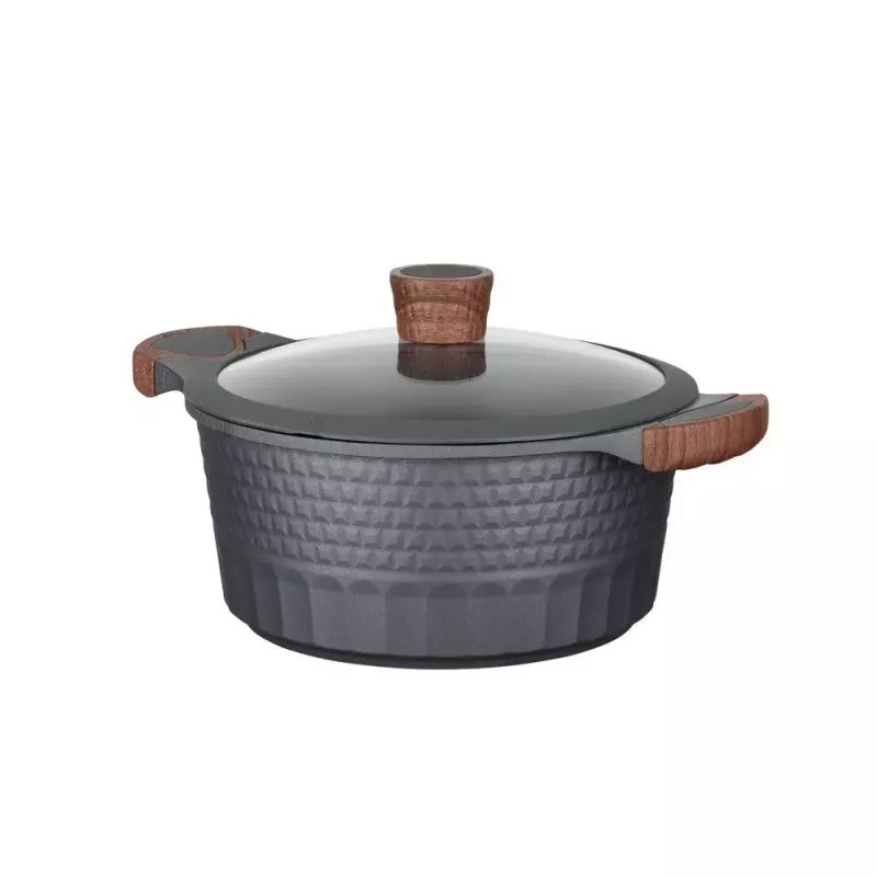 Resto Kitchenware Capella 4,6 L apvalus juodas medinis puodas