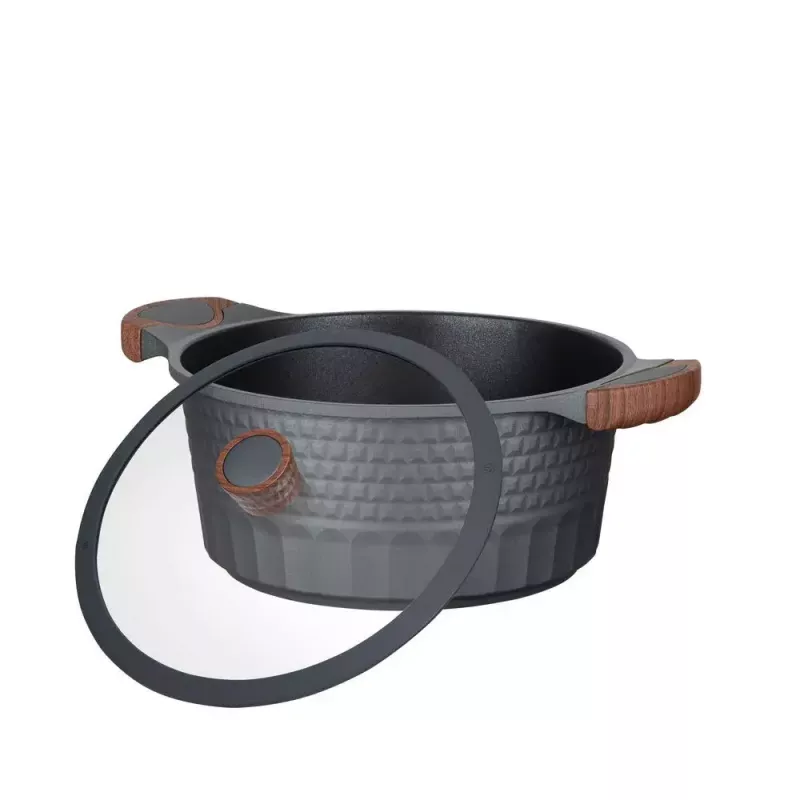 Resto Kitchenware Capella 4,6 L apvalus juodas medinis puodas