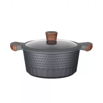 Resto Kitchenware Capella 4,6 L apvalus juodas medinis puodas