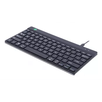 R-Go Tools ergonominė klaviatūra R-Go Compact Break, kompaktiška klaviatūra su pertraukų programine įranga, QWERTY (US), laidinė, juoda