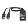 Lindy 2 prievadų USB klaviatūros ir pelės perjungiklis KM