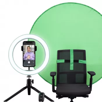 LED žiedinis apšvietimo rinkinys Trust Maku+ Black Green 24881