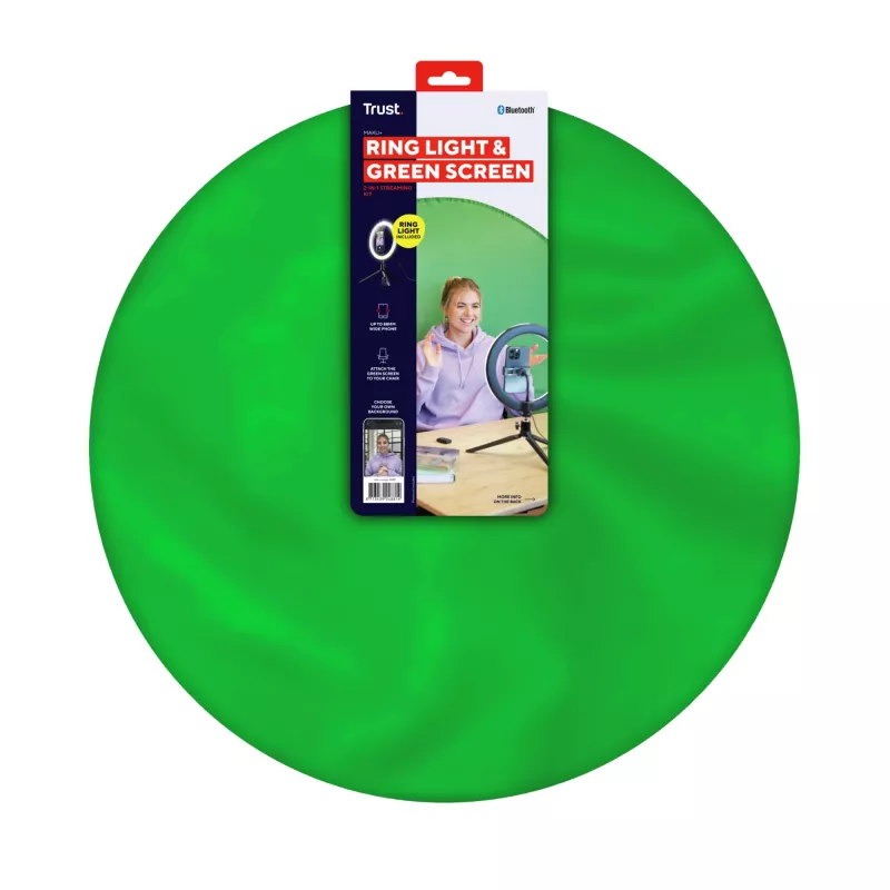 LED žiedinis apšvietimo rinkinys Trust Maku+ Black Green 24881