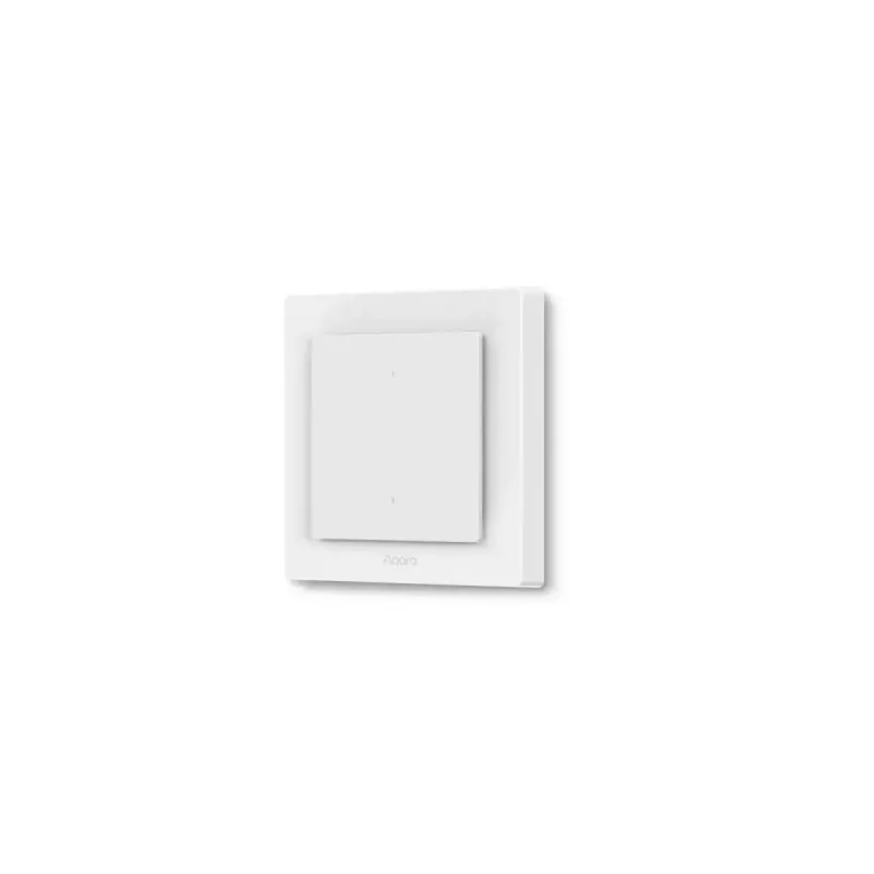 Aqara Light Switch H2 EU (2 mygtukai, 1 kanalas) (WS-K07D) - Zigbee ir Thread sieninis jungiklis su rele
