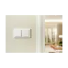 Aqara Light Switch H2 EU (2 mygtukai, 1 kanalas) (WS-K07D) - Zigbee ir Thread sieninis jungiklis su rele