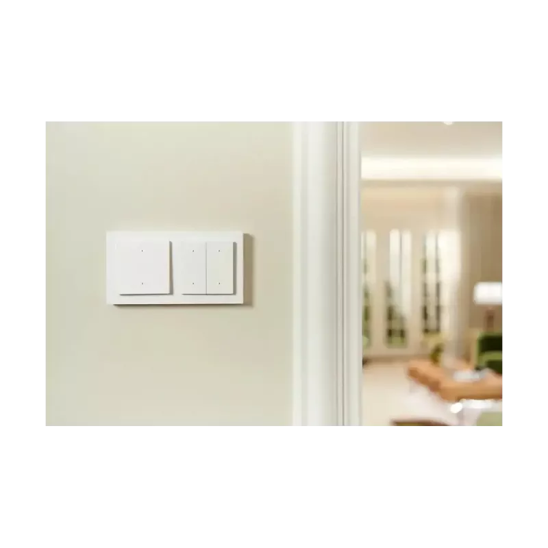 Aqara Light Switch H2 EU (2 mygtukai, 1 kanalas) (WS-K07D) - Zigbee ir Thread sieninis jungiklis su rele