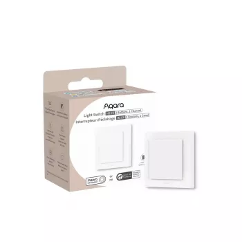 Aqara Light Switch H2 EU (2 mygtukai, 1 kanalas) (WS-K07D) - Zigbee ir Thread sieninis jungiklis su rele