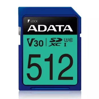 „Flash“ atminties kortelė ADATA 512 GB SDXC UHS-I Class 10 ASDX512GUI3V30S-R