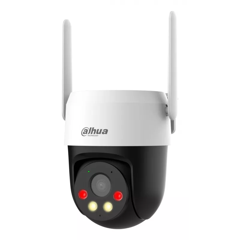 IP stebėjimo kamera Dahua Technology 5MP fiksuoto židinio 4G Pan & Tilt (4 mm, 5MP, lauko kupolinė, 180° sukimas)