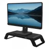 Fellowes Hana LT monitorio stovas su 3 aukščio reguliavimais – ergonomiškas reguliuojamas stovas kompiuterių monitoriams – maksimalus svoris 22,6 kg – juodas