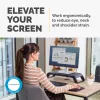 Fellowes Hana LT monitorio stovas su 3 aukščio reguliavimais – ergonomiškas reguliuojamas stovas kompiuterių monitoriams – maksimalus svoris 22,6 kg – juodas