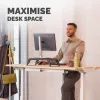 Fellowes Hana LT monitorio stovas su 3 aukščio reguliavimais – ergonomiškas reguliuojamas stovas kompiuterių monitoriams – maksimalus svoris 22,6 kg – juodas