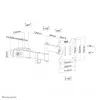Neomounts FL40-450BL11 TV stovo laikiklis ant stulpo 17-32 col. - skersmuo 28-60 mm - pilnas judesys