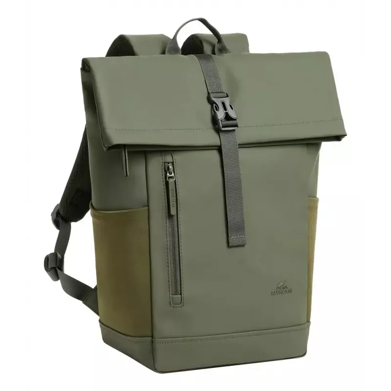 Kelioninė kuprinė Rivacase Eden Olive PU oda Poliesteris rPET 250x160x430mm