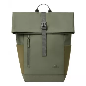 Kelioninė kuprinė Rivacase Eden Olive PU oda Poliesteris rPET 250x160x430mm