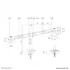 Neomounts DS60-600BL2 monitorinis laikiklis 10-32 colių - Quick-fix - 180° stabdiklis