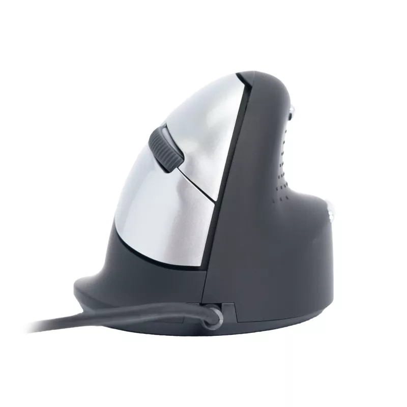 R-Go HE Break ergonominė vertikali pelė su pertraukų programine įranga, vidutinė (rankos dydis 165–185 mm), dešinei rankai, laidinė, juoda