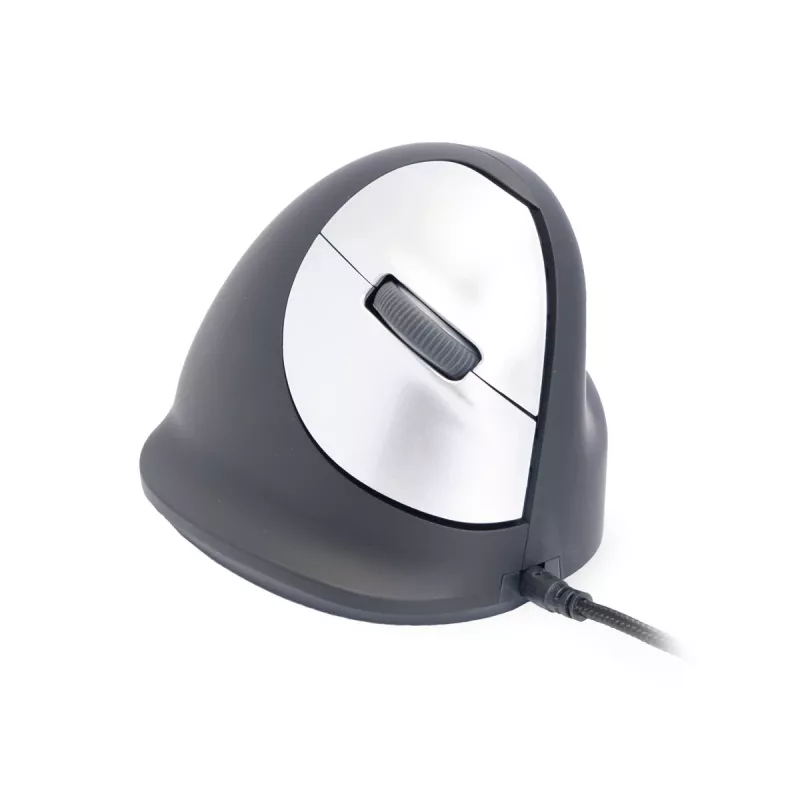 R-Go HE Break ergonominė vertikali pelė su pertraukų programine įranga, vidutinė (rankos dydis 165–185 mm), dešinei rankai, laidinė, juoda