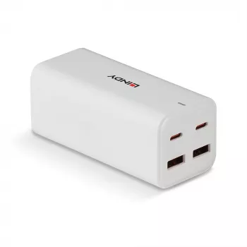 Lindy 100W 4 prievadų USB Type-A ir C GaN sieninis kroviklis, vidaus, universalus