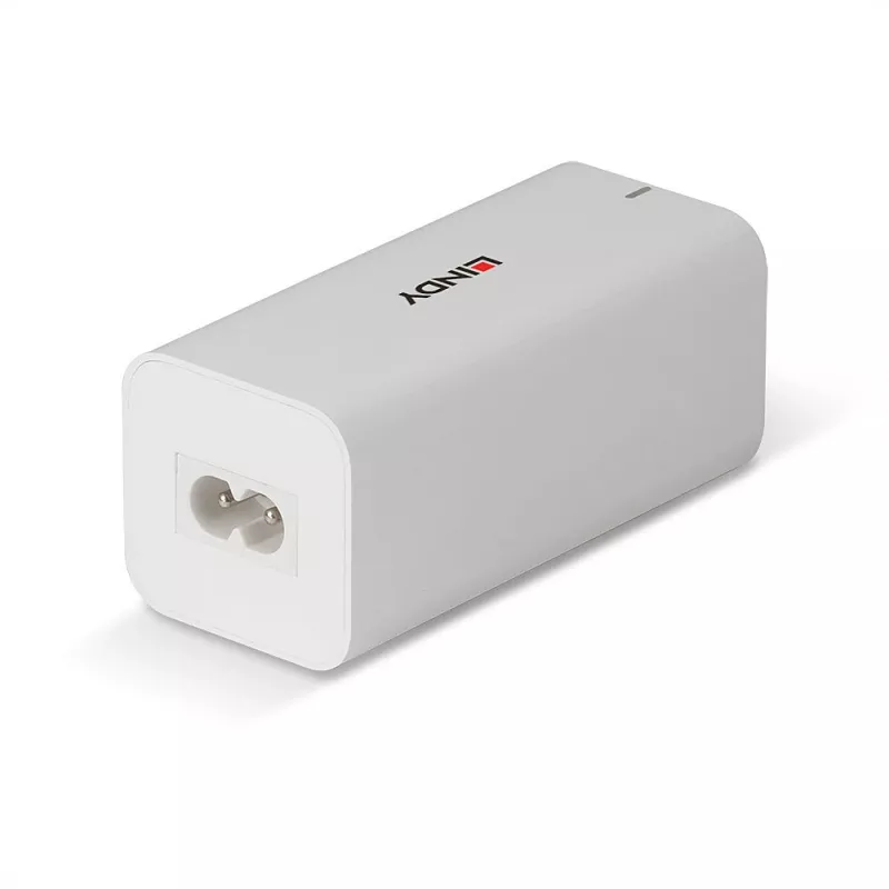 Lindy 100W 4 prievadų USB Type-A ir C GaN sieninis kroviklis, vidaus, universalus