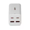 Lindy 100W 4 prievadų USB Type-A ir C GaN sieninis kroviklis, vidaus, universalus