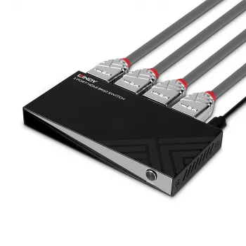 Lindy 3 prievadų HDMI 8K60 jungiklis HDMI USB Micro-USB Juoda 4320p 48 Gbit/s
