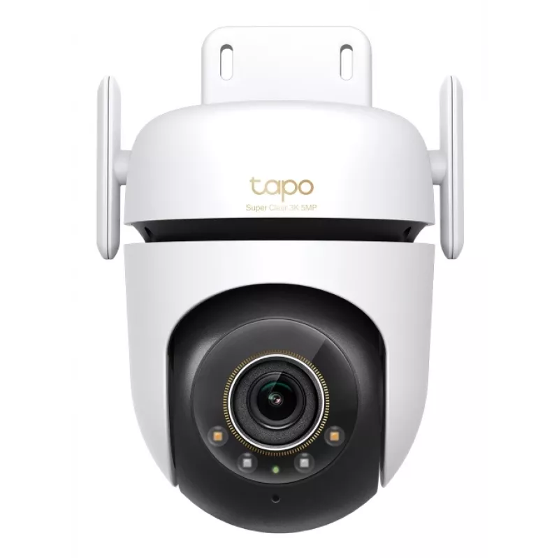 TP-Link lauko PTZ apsaugos „Wi-Fi“ kamera 3K 5MP (2880x1620), 2,4 GHz, 2 išorinės antenos, 1 Ethernet prievadas, horizontalus 360°