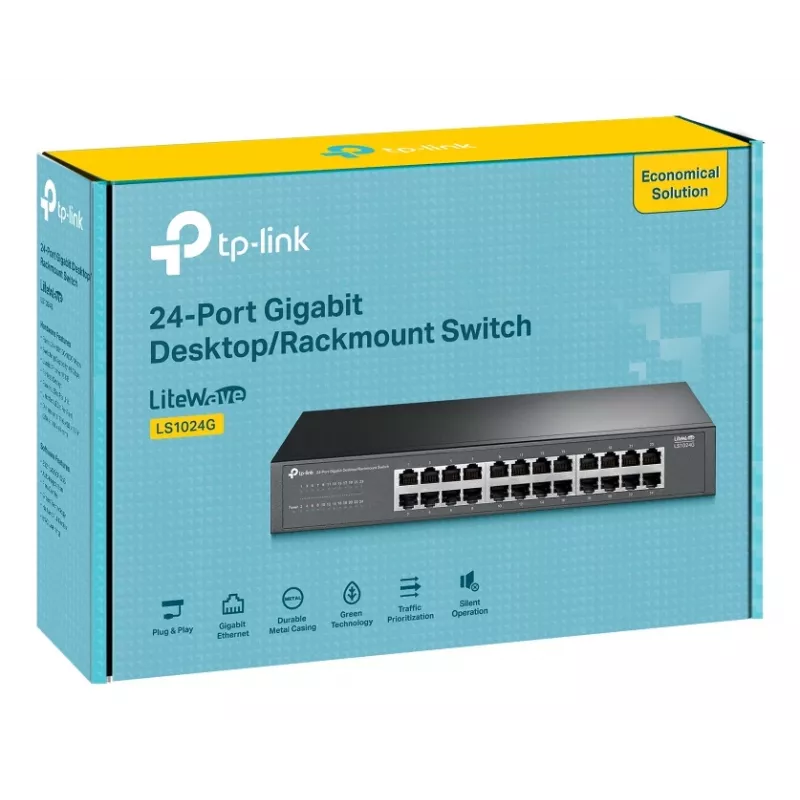 TP-Link LS1024G tinklo jungiklis Nevaldomas Gigabit Ethernet (10/100/1000) Juodas