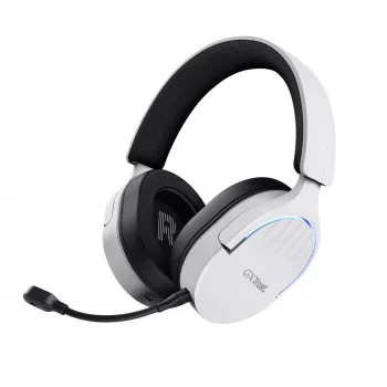 Trust GXT 491W FAYZO Ausinės Belaidės ir Laidinės Antgalvės Žaidimams USB Type-C Bluetooth Juoda, Balta
