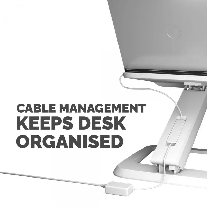 Fellowes Hana LT reguliuojamas stovas nešiojamam kompiuteriui 19 colių, 4,5 kg, baltas