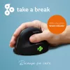 R-Go HE Break ergonominė vertikali pelė su pertraukų programine įranga, vidutinė (rankos dydis 165-185 mm), dešinei rankai, Bluetooth, juoda