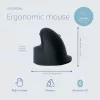 R-Go HE Break ergonominė vertikali pelė su pertraukų programine įranga, vidutinė (rankos dydis 165-185 mm), dešinei rankai, Bluetooth, juoda
