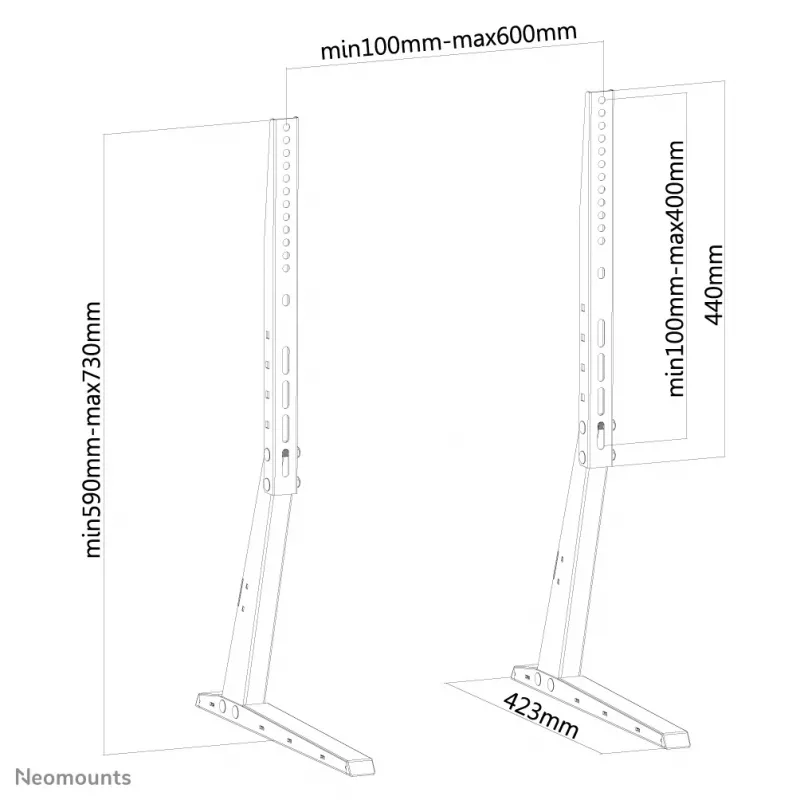 Neomounts FPMA-D1240BLACK monitorio stovas 37-70 colių