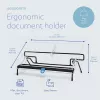 R-Go Tools dokumentų laikiklis R-Go Flex Read, ergonomiškas, su minkštu putplasčio riešo atramu, permatomas akrilinis