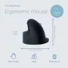 R-Go HE Break juoda belaidė Bluetooth vertikali pelė dešiniarankiams, S dydžio