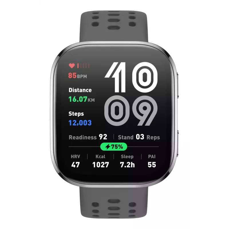 Amazfit Bip 6 Charcoal, 5 cm (1.97 colio), AMOLED, jutiklinis ekranas, 512 GB, GPS, 27.9 g
