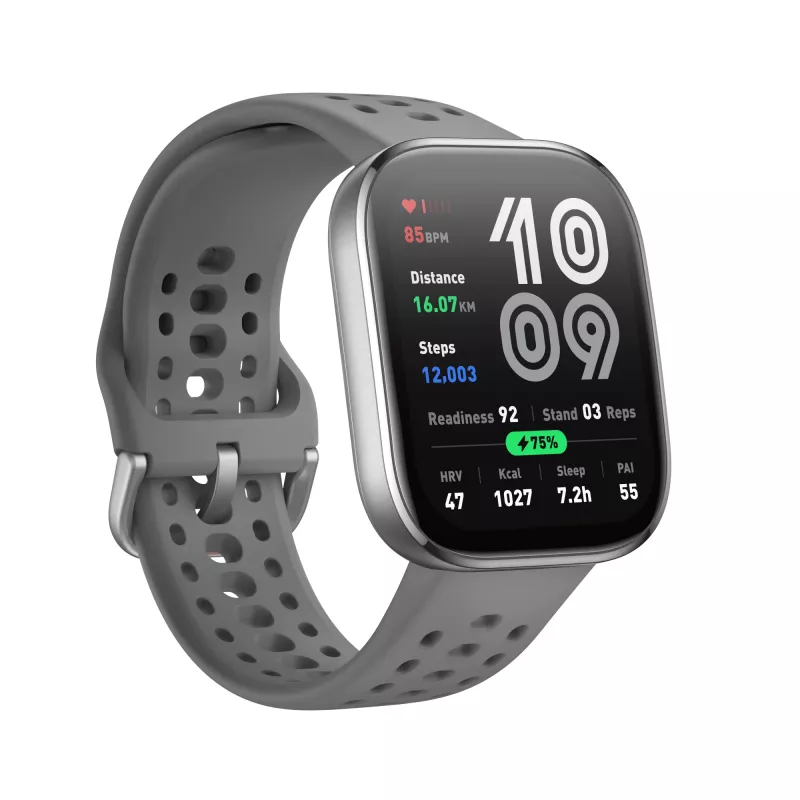 Amazfit Bip 6 Charcoal, 5 cm (1.97 colio), AMOLED, jutiklinis ekranas, 512 GB, GPS, 27.9 g